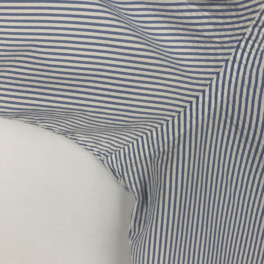 Ralph Lauren Classic Fit Short Sleeve Button Down Striped Shirt Men's M cotton blue type Vintage Second Hand