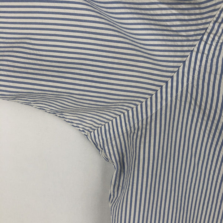 Ralph Lauren Classic Fit Short Sleeve Button Down Striped Shirt Men's M cotton blue type Vintage Second Hand