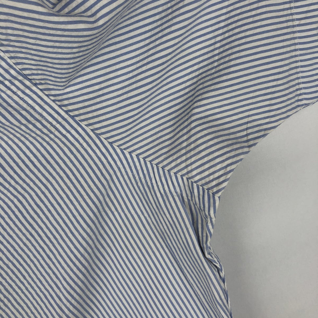 Ralph Lauren Classic Fit Short Sleeve Button Down Striped Shirt Men's M cotton blue type Vintage Second Hand