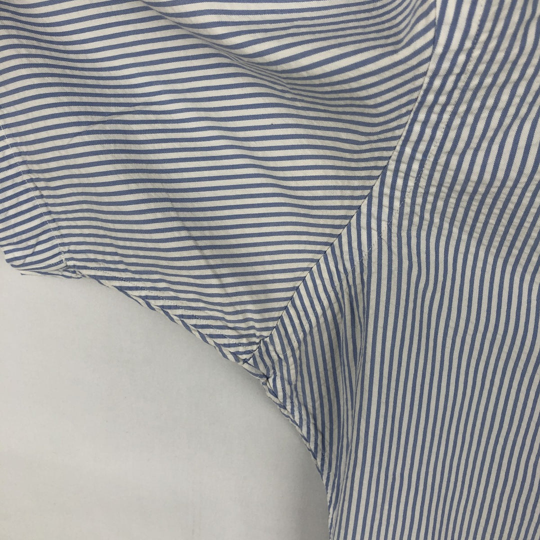 Ralph Lauren Classic Fit Short Sleeve Button Down Striped Shirt Men's M cotton blue type Vintage Second Hand