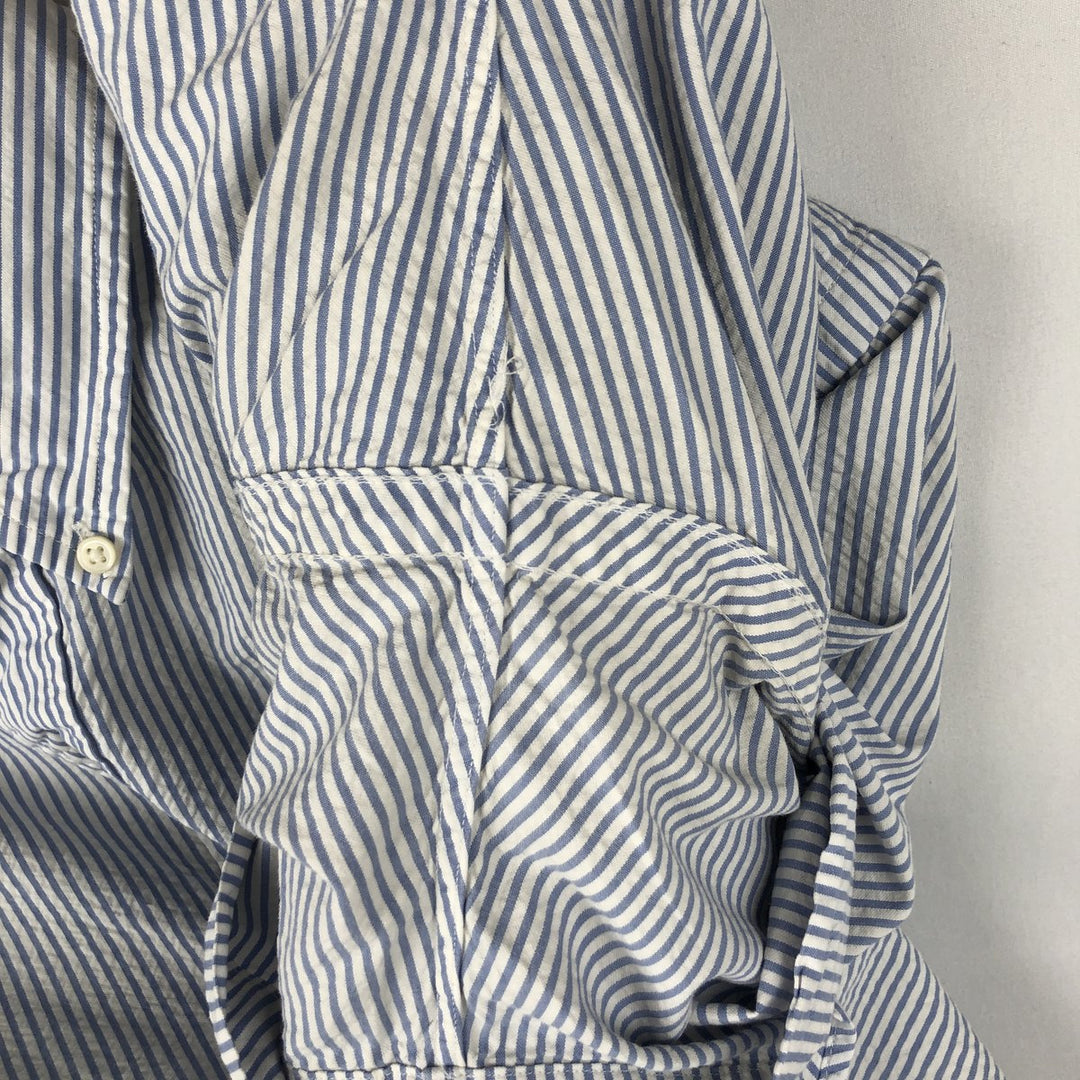 Ralph Lauren Classic Fit Short Sleeve Button Down Striped Shirt Men's M cotton blue type Vintage Second Hand
