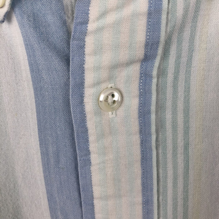 Ralph Lauren POLO COUNTRY Multi-Stripe Short-Sleeve Button-Down Striped Shirt, Men's Size XL (approx.) cotton white type Vintage Second Hand