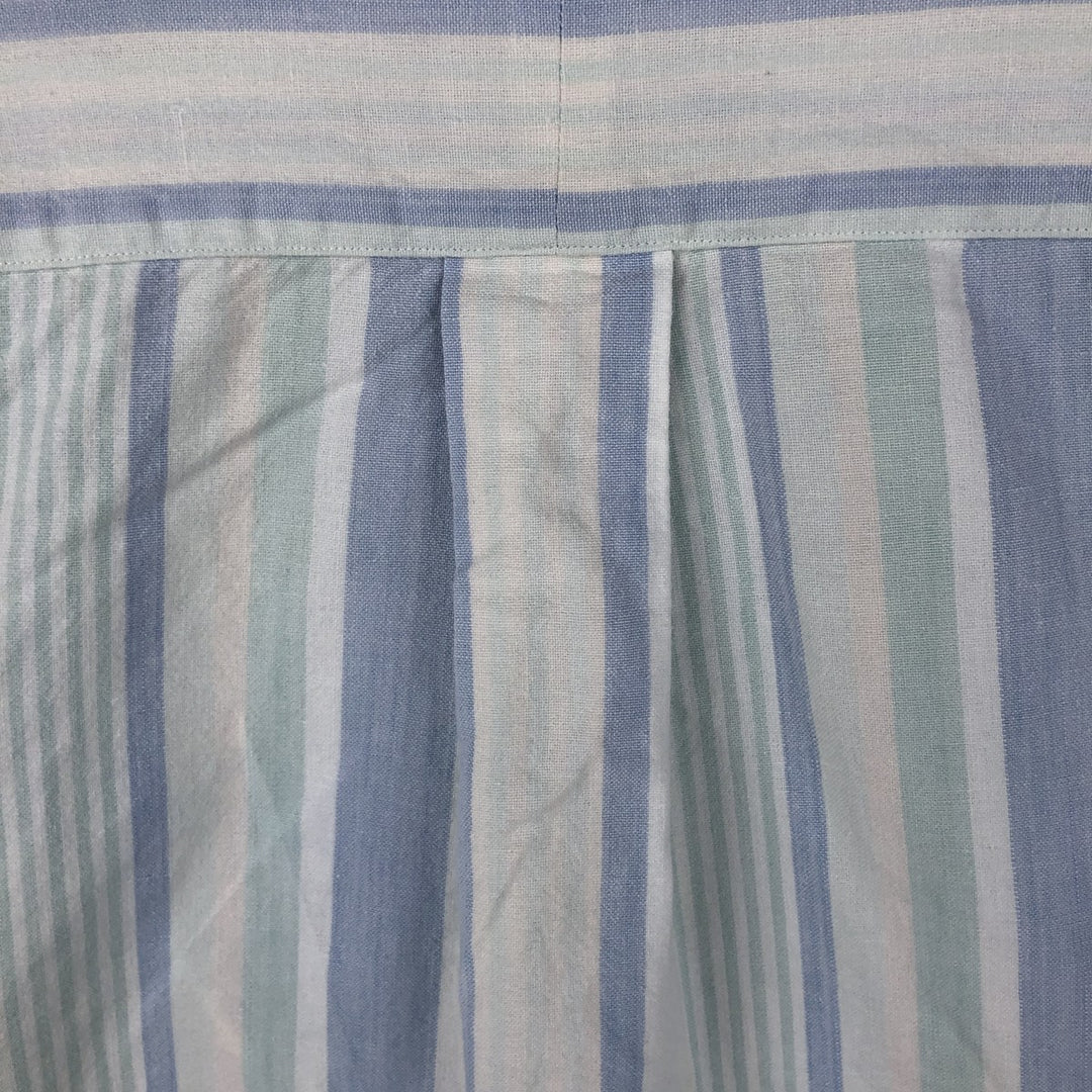 Ralph Lauren POLO COUNTRY Multi-Stripe Short-Sleeve Button-Down Striped Shirt, Men's Size XL (approx.) cotton white type Vintage Second Hand