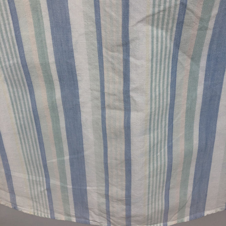 Ralph Lauren POLO COUNTRY Multi-Stripe Short-Sleeve Button-Down Striped Shirt, Men's Size XL (approx.) cotton white type Vintage Second Hand