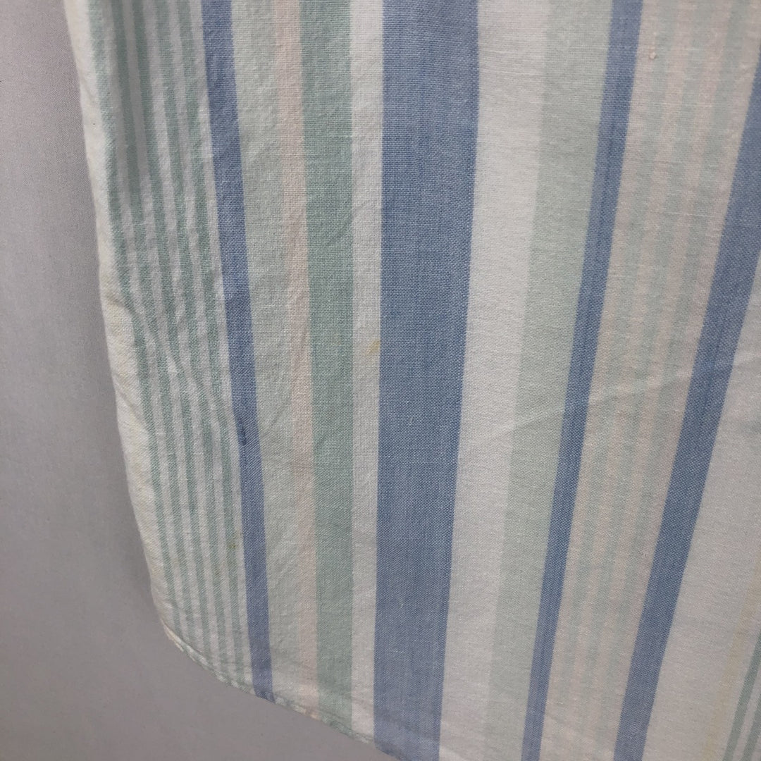 Ralph Lauren POLO COUNTRY Multi-Stripe Short-Sleeve Button-Down Striped Shirt, Men's Size XL (approx.) cotton white type Vintage Second Hand