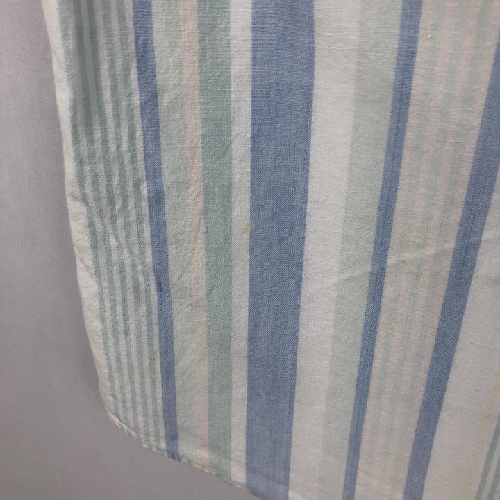 Ralph Lauren POLO COUNTRY Multi-Stripe Short-Sleeve Button-Down Striped Shirt, Men's Size XL (approx.) cotton white type Vintage Second Hand