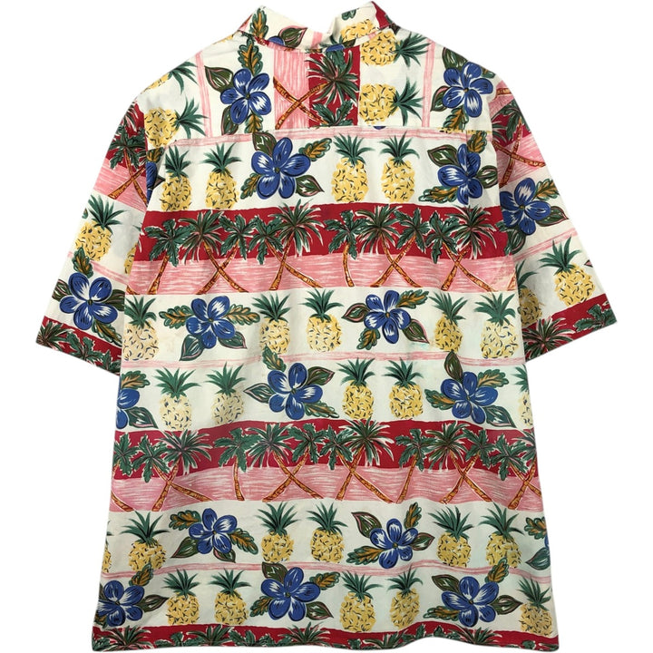80s-90'S Reyn Spooner Diamond Head Tag All-Over Hawaiian Aloha Shirt Box Shirt Men's XXL cotton white type Vintage Second Hand