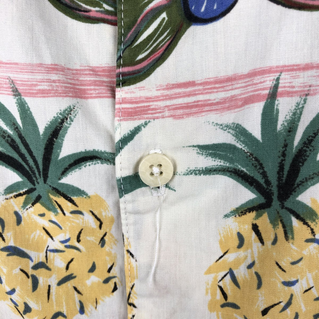 80s-90'S Reyn Spooner Diamond Head Tag All-Over Hawaiian Aloha Shirt Box Shirt Men's XXL cotton white type Vintage Second Hand