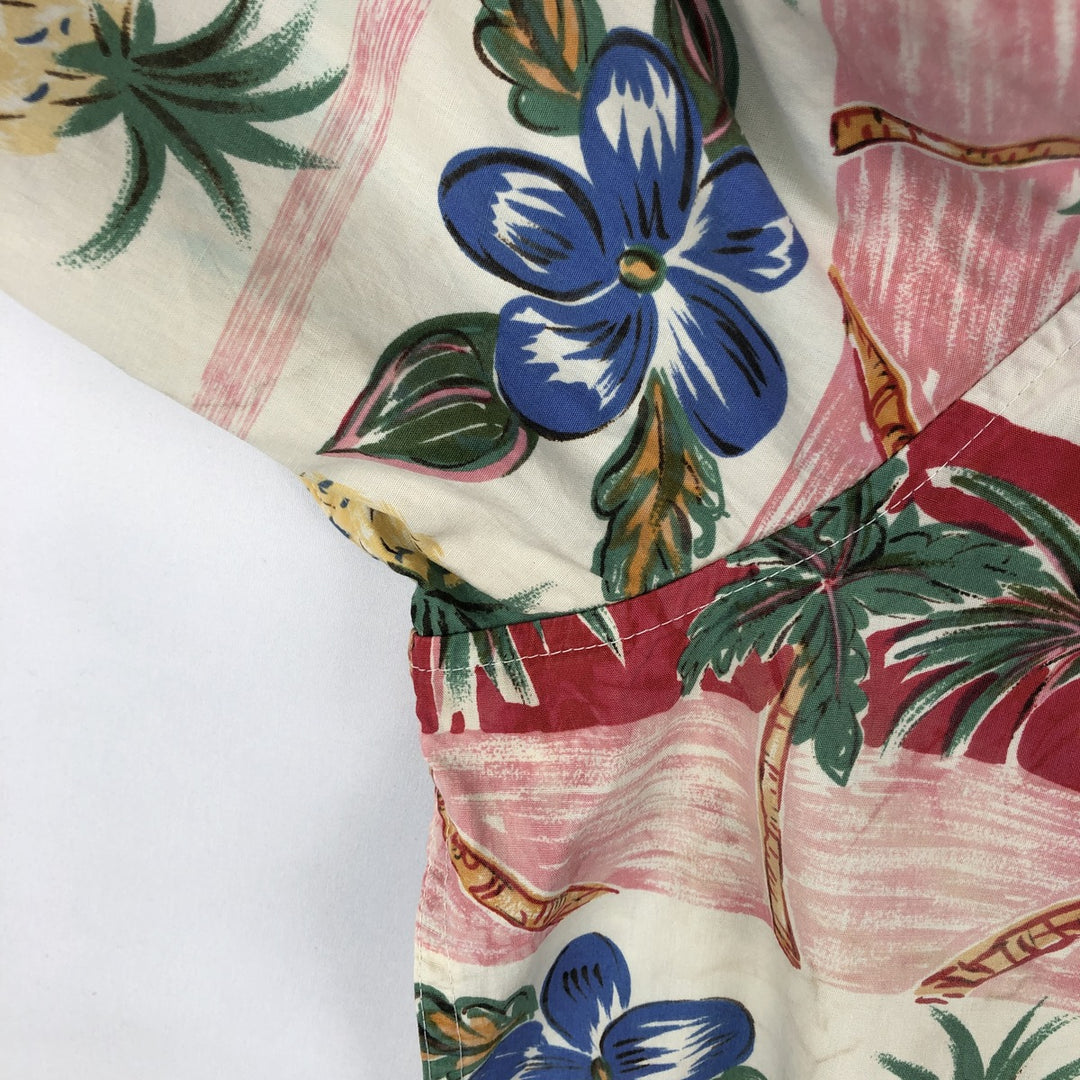 80s-90'S Reyn Spooner Diamond Head Tag All-Over Hawaiian Aloha Shirt Box Shirt Men's XXL cotton white type Vintage Second Hand
