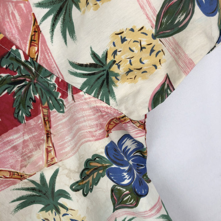 80s-90'S Reyn Spooner Diamond Head Tag All-Over Hawaiian Aloha Shirt Box Shirt Men's XXL cotton white type Vintage Second Hand