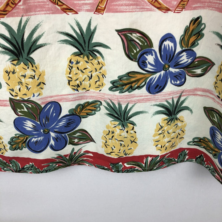 80s-90'S Reyn Spooner Diamond Head Tag All-Over Hawaiian Aloha Shirt Box Shirt Men's XXL cotton white type Vintage Second Hand