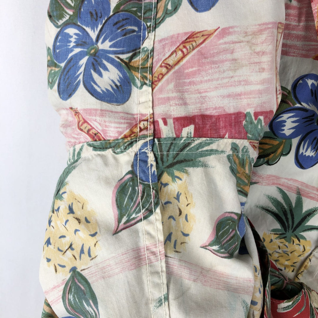 80s-90'S Reyn Spooner Diamond Head Tag All-Over Hawaiian Aloha Shirt Box Shirt Men's XXL cotton white type Vintage Second Hand
