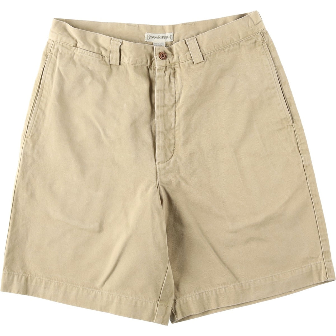 90'S Banana Republic Chino Shorts, Men's Size W34 (approx.), Vintage cotton Beige type Vintage Second Hand