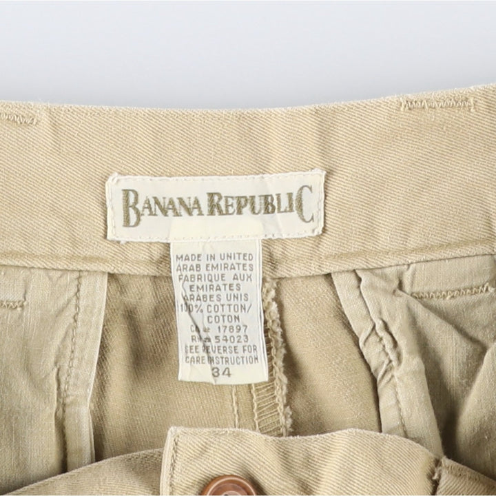 90'S Banana Republic Chino Shorts, Men's Size W34 (approx.), Vintage cotton Beige type Vintage Second Hand