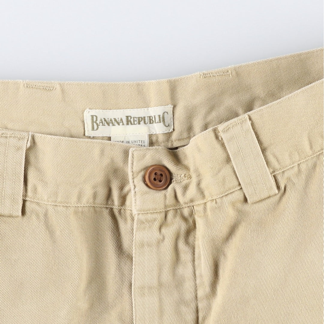 90'S Banana Republic Chino Shorts, Men's Size W34 (approx.), Vintage cotton Beige type Vintage Second Hand