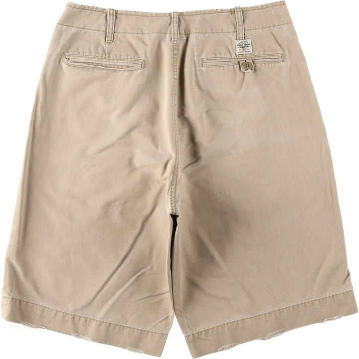 2000'S Ralph Lauren POLO JEANS COMPANY Chino Shorts, Men's Size W34 (approx.) cotton Beige type Vintage Second Hand