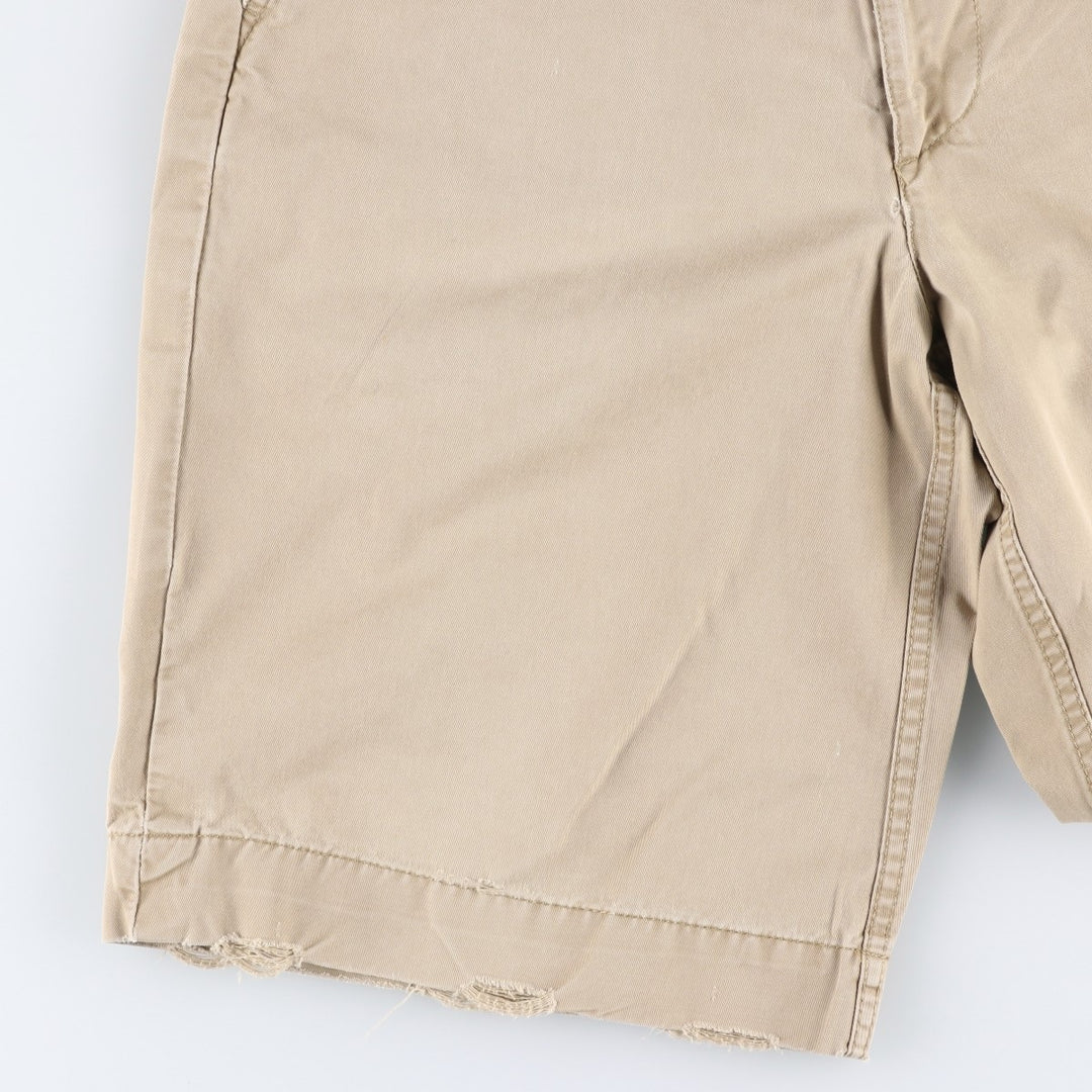 2000'S Ralph Lauren POLO JEANS COMPANY Chino Shorts, Men's Size W34 (approx.) cotton Beige type Vintage Second Hand