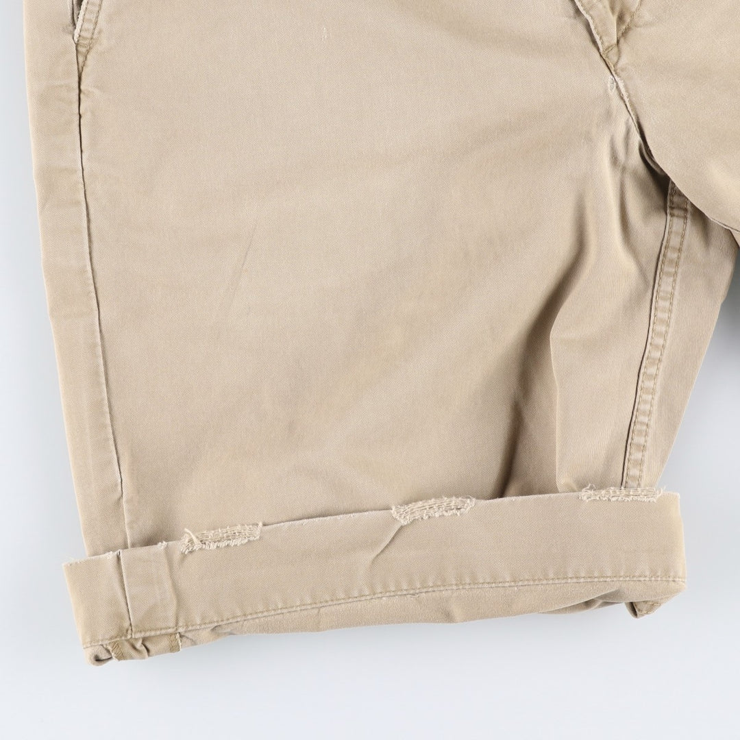 2000'S Ralph Lauren POLO JEANS COMPANY Chino Shorts, Men's Size W34 (approx.) cotton Beige type Vintage Second Hand