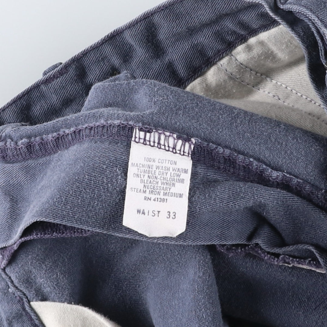 Ralph Lauren two-pleat chino shorts, men's size W31 (approx.) cotton navy blue type Vintage Second Hand