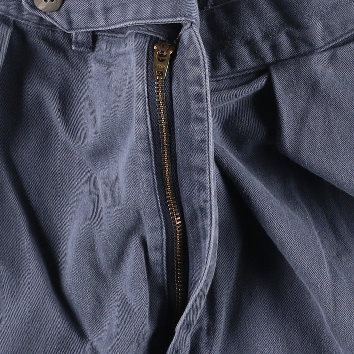 Ralph Lauren two-pleat chino shorts, men's size W31 (approx.) cotton navy blue type Vintage Second Hand