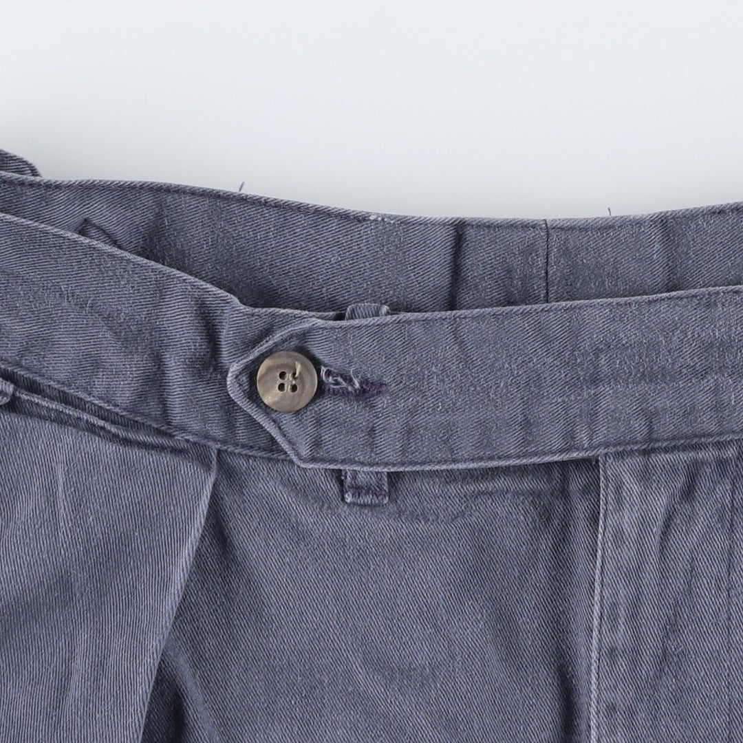 Ralph Lauren two-pleat chino shorts, men's size W31 (approx.) cotton navy blue type Vintage Second Hand