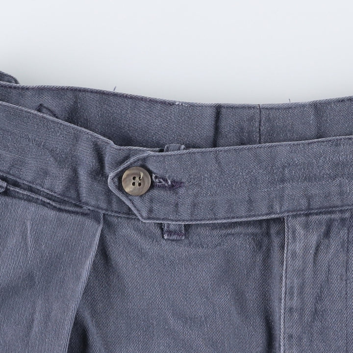 Ralph Lauren two-pleat chino shorts, men's size W31 (approx.) cotton navy blue type Vintage Second Hand