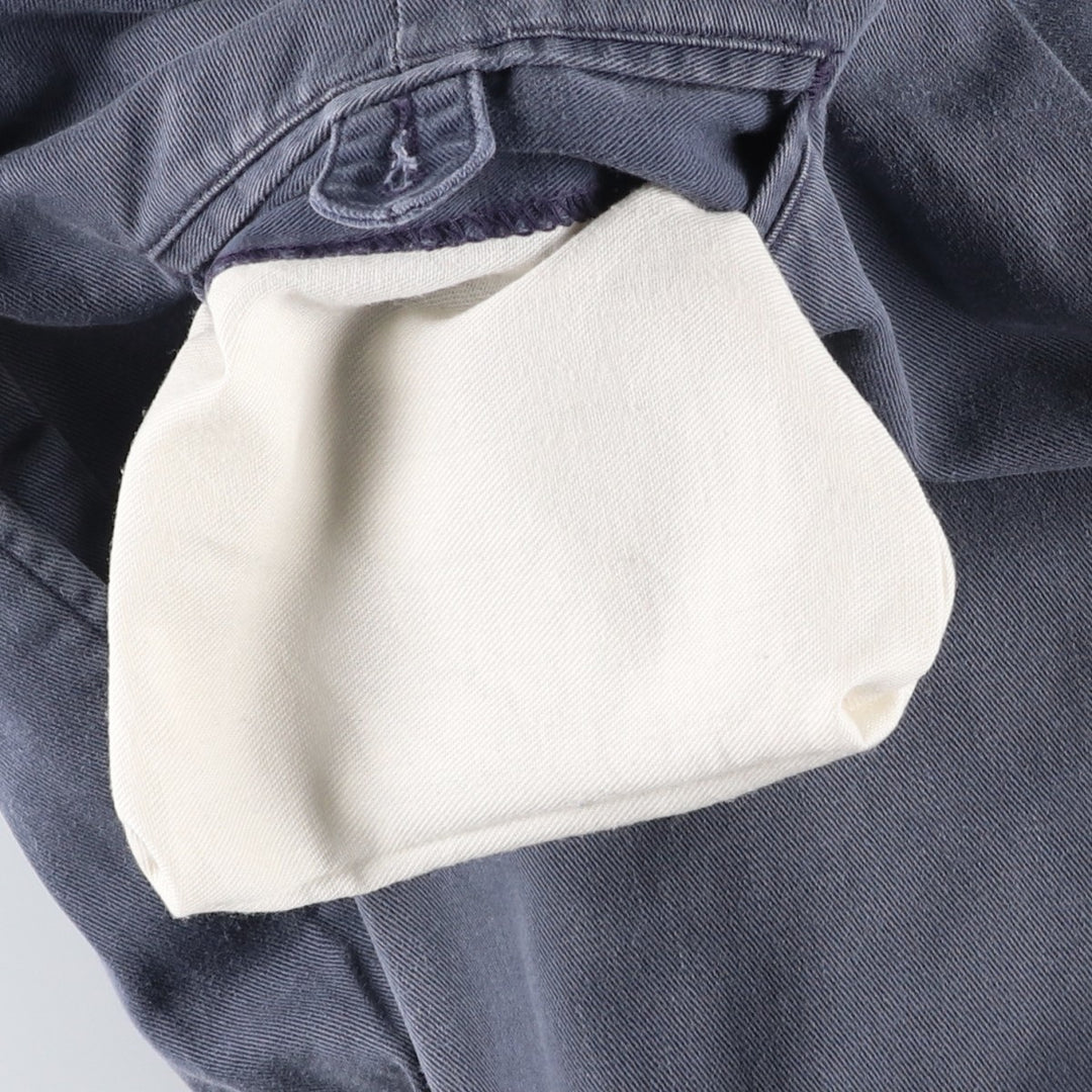 Ralph Lauren two-pleat chino shorts, men's size W31 (approx.) cotton navy blue type Vintage Second Hand