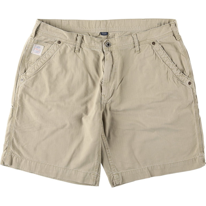 Ralph Lauren POLO by Ralph Lauren Herringbone Chino Painter Shorts (Men's W38 equivalent) cotton Beige type Vintage Second Hand