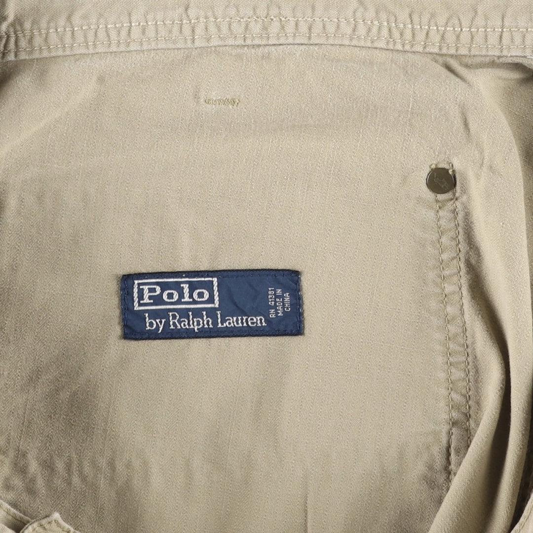 Ralph Lauren POLO by Ralph Lauren Herringbone Chino Painter Shorts (Men's W38 equivalent) cotton Beige type Vintage Second Hand