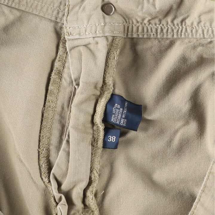 Ralph Lauren POLO by Ralph Lauren Herringbone Chino Painter Shorts (Men's W38 equivalent) cotton Beige type Vintage Second Hand
