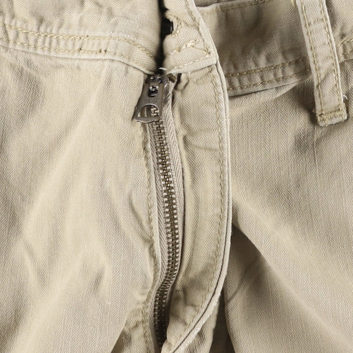 Ralph Lauren POLO by Ralph Lauren Herringbone Chino Painter Shorts (Men's W38 equivalent) cotton Beige type Vintage Second Hand