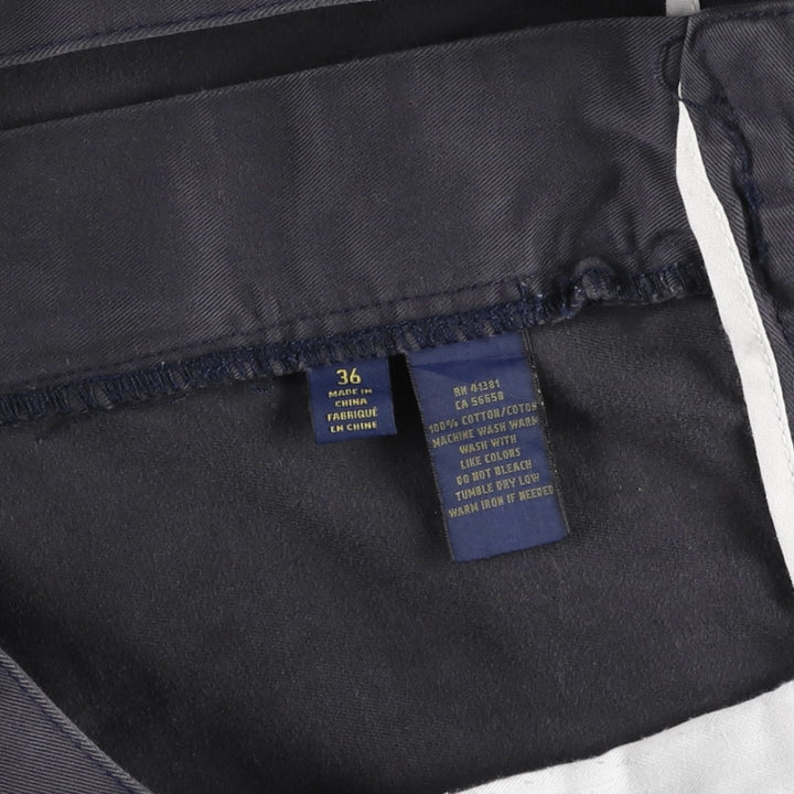 Ralph Lauren POLO RALPH LAUREN Chino Shorts, Men's Size W37 (approx.) cotton navy blue type Vintage Second Hand