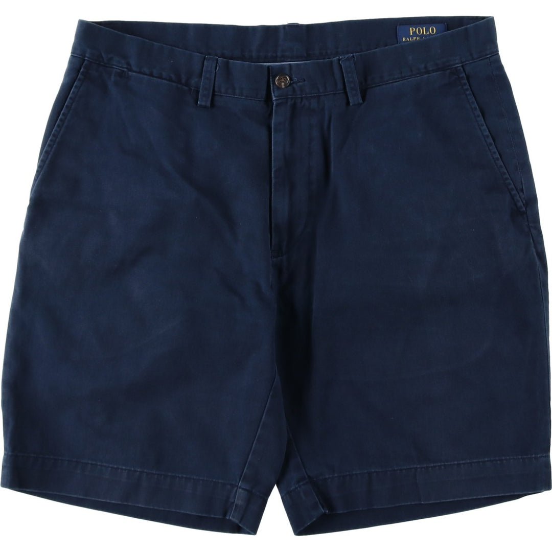 Ralph Lauren POLO RALPH LAUREN Classic Fit 9" Chino Shorts, Men's Size 36 cotton navy blue type Vintage Second Hand