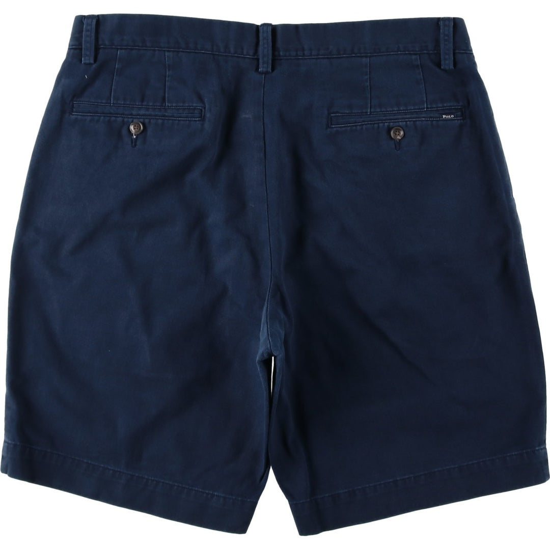 Ralph Lauren POLO RALPH LAUREN Classic Fit 9" Chino Shorts, Men's Size 36 cotton navy blue type Vintage Second Hand