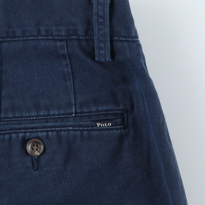 Ralph Lauren POLO RALPH LAUREN Classic Fit 9" Chino Shorts, Men's Size 36 cotton navy blue type Vintage Second Hand