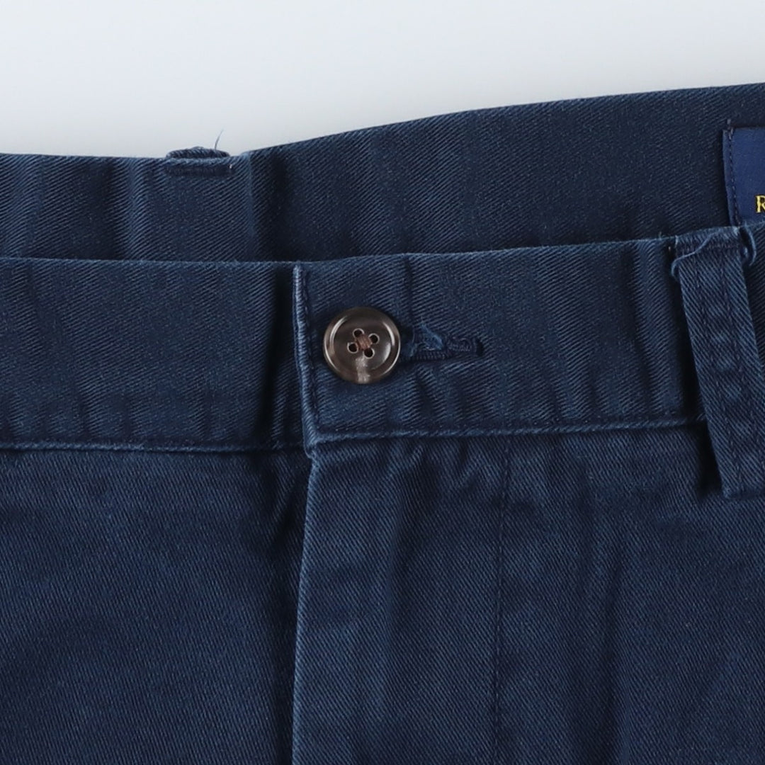 Ralph Lauren POLO RALPH LAUREN Classic Fit 9" Chino Shorts, Men's Size 36 cotton navy blue type Vintage Second Hand