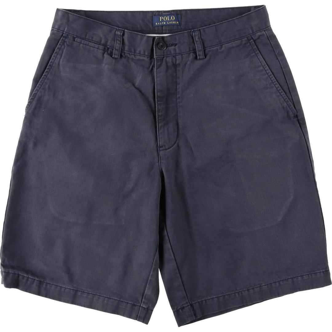 Ralph Lauren POLO RALPH LAUREN Chino Shorts, Men's Size W32 (approx.) cotton navy blue type Vintage Second Hand