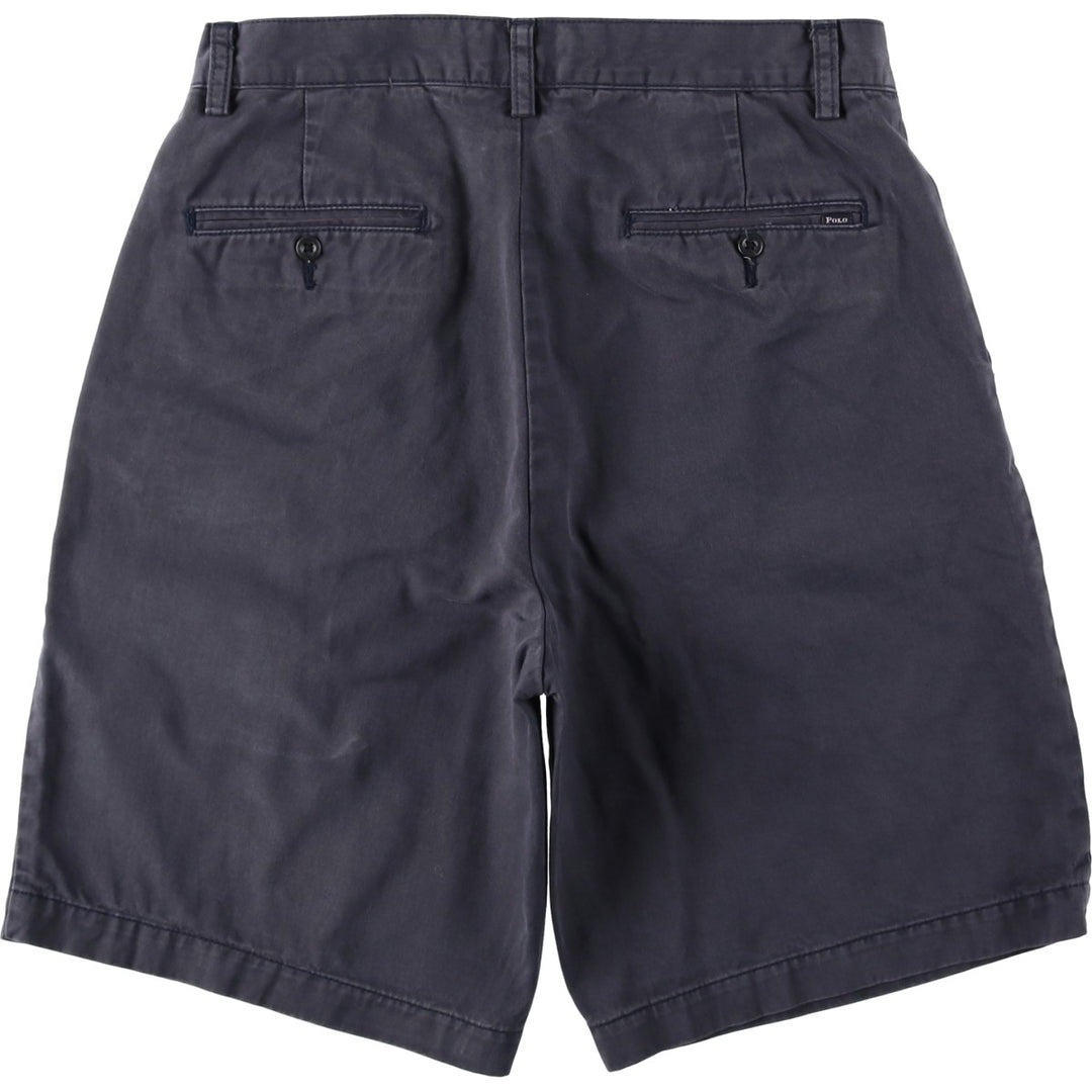 Ralph Lauren POLO RALPH LAUREN Chino Shorts, Men's Size W32 (approx.) cotton navy blue type Vintage Second Hand