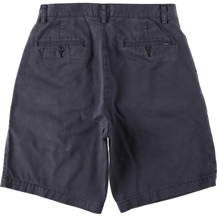 Ralph Lauren POLO RALPH LAUREN Chino Shorts, Men's Size W32 (approx.) cotton navy blue type Vintage Second Hand