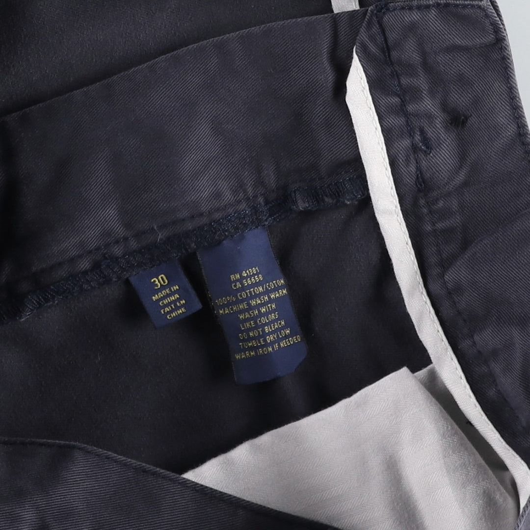Ralph Lauren POLO RALPH LAUREN Chino Shorts, Men's Size W32 (approx.) cotton navy blue type Vintage Second Hand