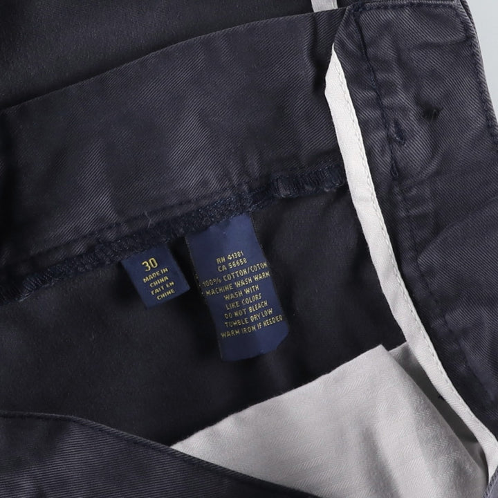 Ralph Lauren POLO RALPH LAUREN Chino Shorts, Men's Size W32 (approx.) cotton navy blue type Vintage Second Hand