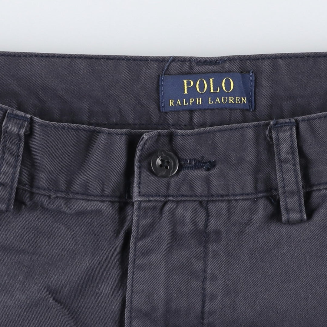 Ralph Lauren POLO RALPH LAUREN Chino Shorts, Men's Size W32 (approx.) cotton navy blue type Vintage Second Hand