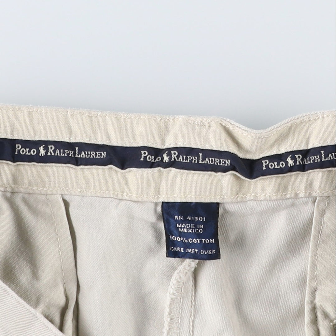 Ralph Lauren POLO RALPH LAUREN ANDREW SHORT Two-pleat Chino Shorts Men's Size W31 cotton ivory Vintage Second Hand