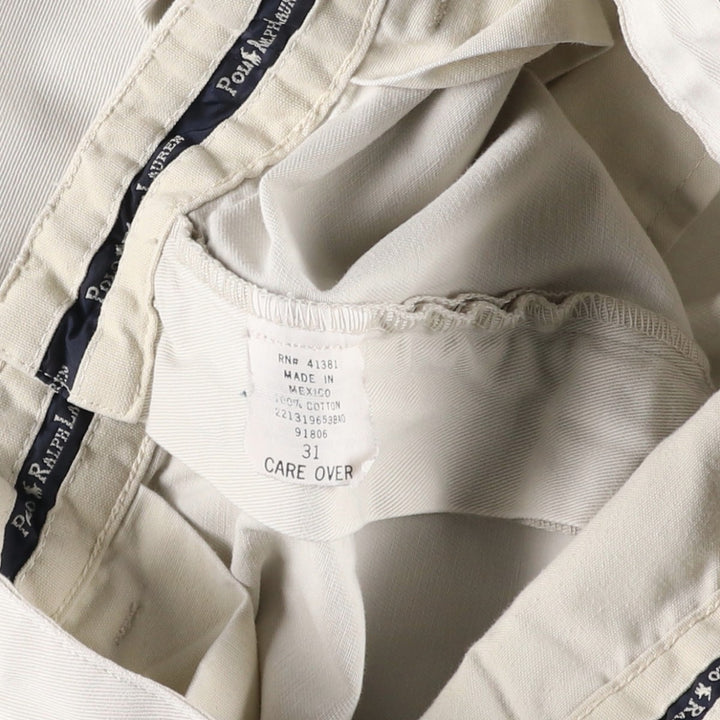Ralph Lauren POLO RALPH LAUREN ANDREW SHORT Two-pleat Chino Shorts Men's Size W31 cotton ivory Vintage Second Hand