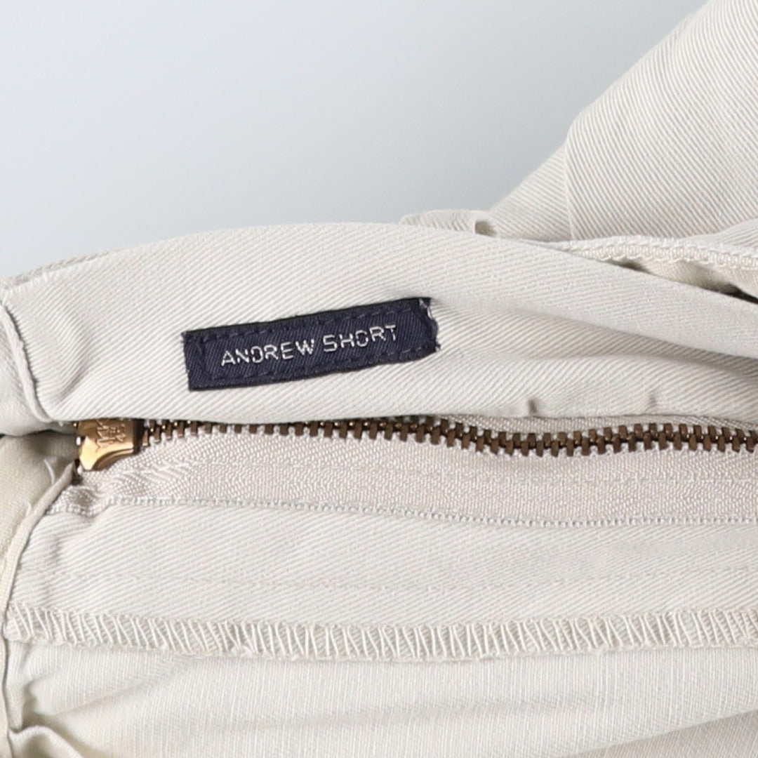 Ralph Lauren POLO RALPH LAUREN ANDREW SHORT Two-pleat Chino Shorts Men's Size W31 cotton ivory Vintage Second Hand