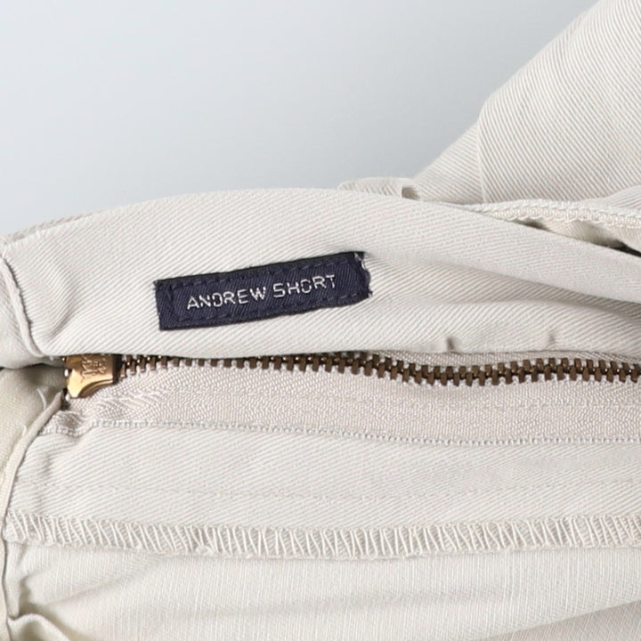 Ralph Lauren POLO RALPH LAUREN ANDREW SHORT Two-pleat Chino Shorts Men's Size W31 cotton ivory Vintage Second Hand