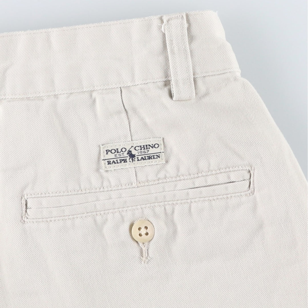 Ralph Lauren POLO RALPH LAUREN ANDREW SHORT Two-pleat Chino Shorts Men's Size W31 cotton ivory Vintage Second Hand
