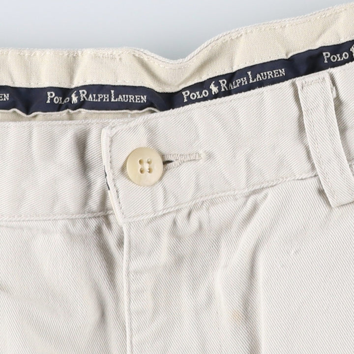 Ralph Lauren POLO RALPH LAUREN ANDREW SHORT Two-pleat Chino Shorts Men's Size W31 cotton ivory Vintage Second Hand
