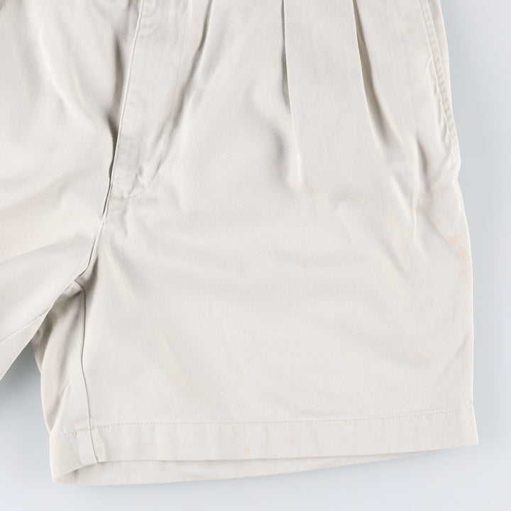 Ralph Lauren POLO RALPH LAUREN ANDREW SHORT Two-pleat Chino Shorts Men's Size W31 cotton ivory Vintage Second Hand