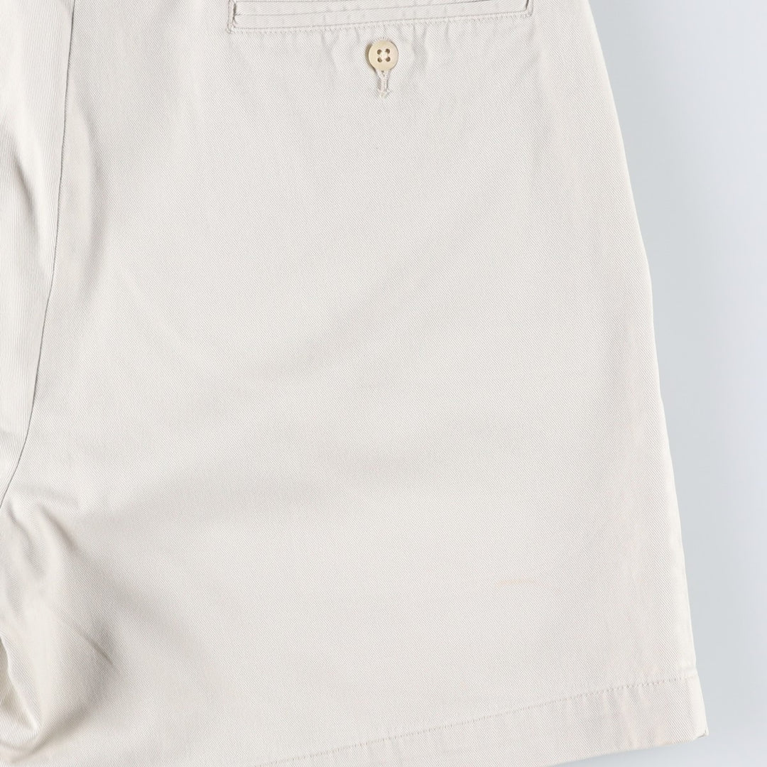 Ralph Lauren POLO RALPH LAUREN ANDREW SHORT Two-pleat Chino Shorts Men's Size W31 cotton ivory Vintage Second Hand